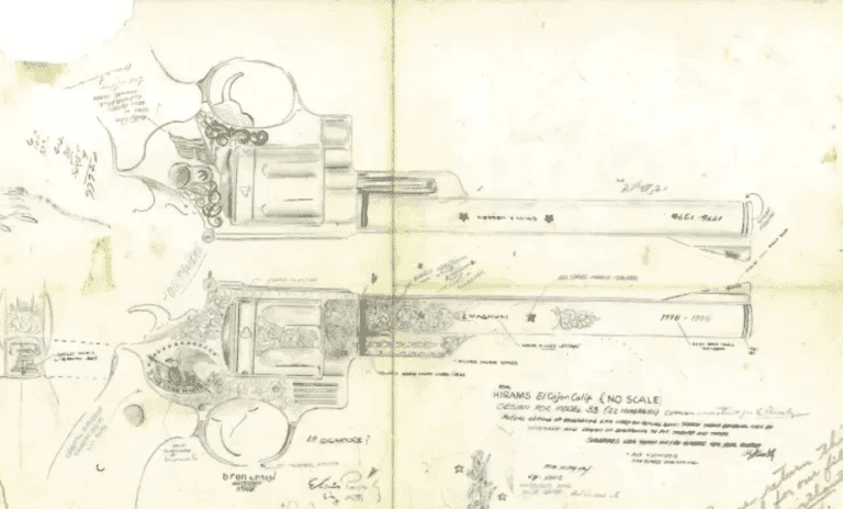 O item que será vendido foi especialmente gravado por Russel J. Smith, que trabalhou por muitos anos para a Smith & Wesson.